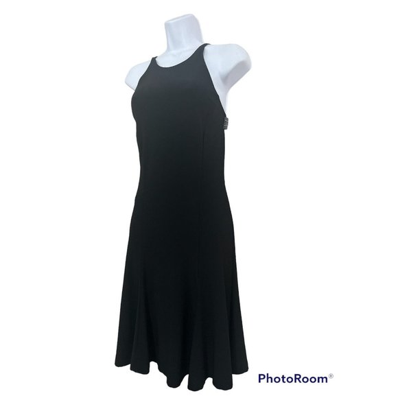 NWT American Living Black Slip Dress Sz 6 Spaghetti Straps Crisscross Back Strap - Picture 3 of 6
